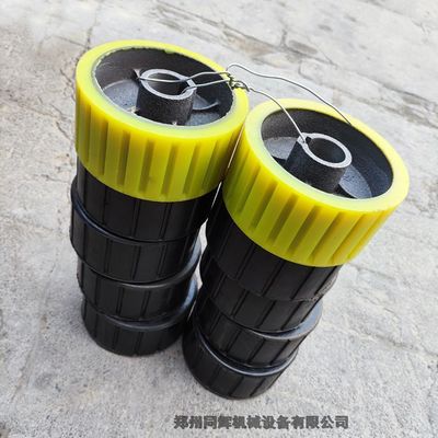 搅拌机专用黄色聚氨酯包胶滚托轮 规格、特性与应用解析